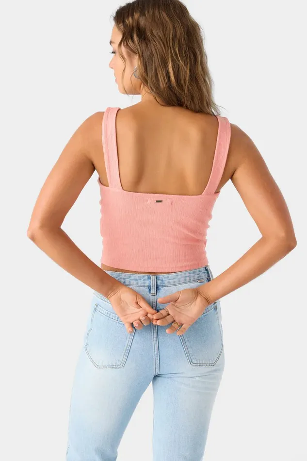JAYDE TWIST KNIT TANK TOP Burnt Coral Women O039NEILL Collections
