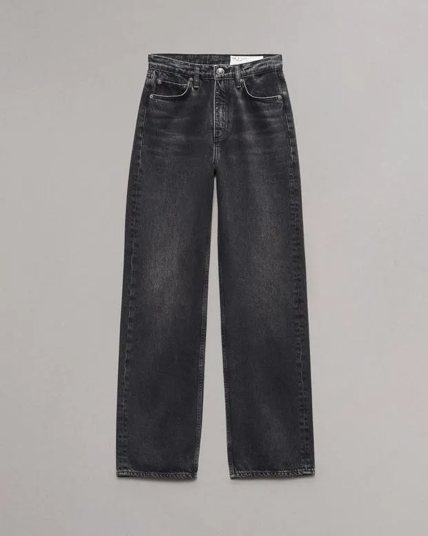 Jeans Women Rag and Bone Shea Relaxed Straight Jean Lightweight Rigid Denim Black Stone Jeans Women Rag and Bone Shea Relaxed Straight Jean Lightweight Rigid Denim Black Stone