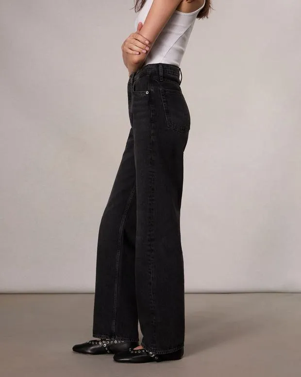 Jeans Women Rag and Bone Shea Relaxed Straight Jean Lightweight Rigid Denim Black Stone Jeans Women Rag and Bone Shea Relaxed Straight Jean Lightweight Rigid Denim Black Stone