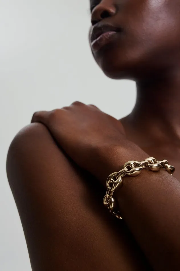 Jewelry Women Scanlan Theodore MARINE LINK CHAIN BRACELET Lightgold