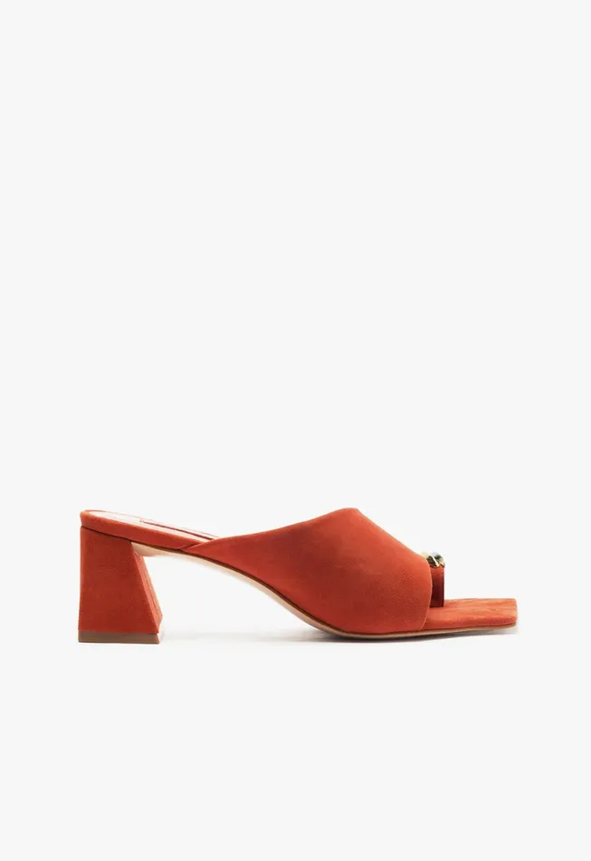 Jodie Mid Sandal Orange Women Schutz Shoes Mules