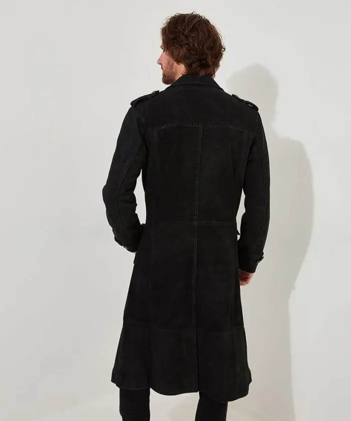 Joe Browns Coats and Jackets Men Black Suede Longline Military Jacket Black Joe Browns Coats and Jackets Men Black Suede Longline Military Jacket Black