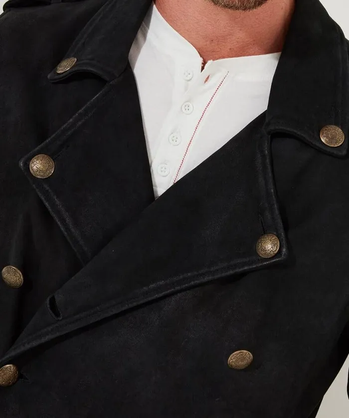 Joe Browns Coats and Jackets Men Black Suede Longline Military Jacket Black Joe Browns Coats and Jackets Men Black Suede Longline Military Jacket Black