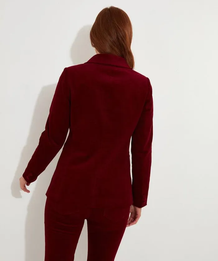 Joe Browns Coats and Jackets Women Double Breasted Cord Jacket Berry Joe Browns Coats and Jackets Women Double Breasted Cord Jacket Berry