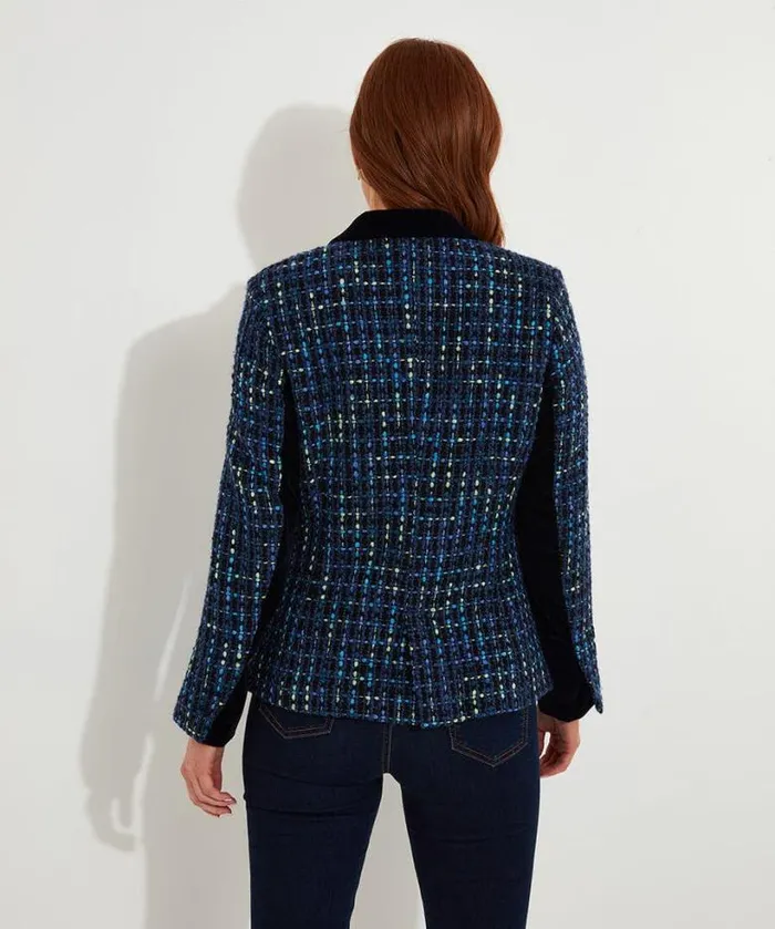 Joe Browns Coats and Jackets Women Tiah Tweed Jacket Blue Joe Browns Coats and Jackets Women Tiah Tweed Jacket Blue