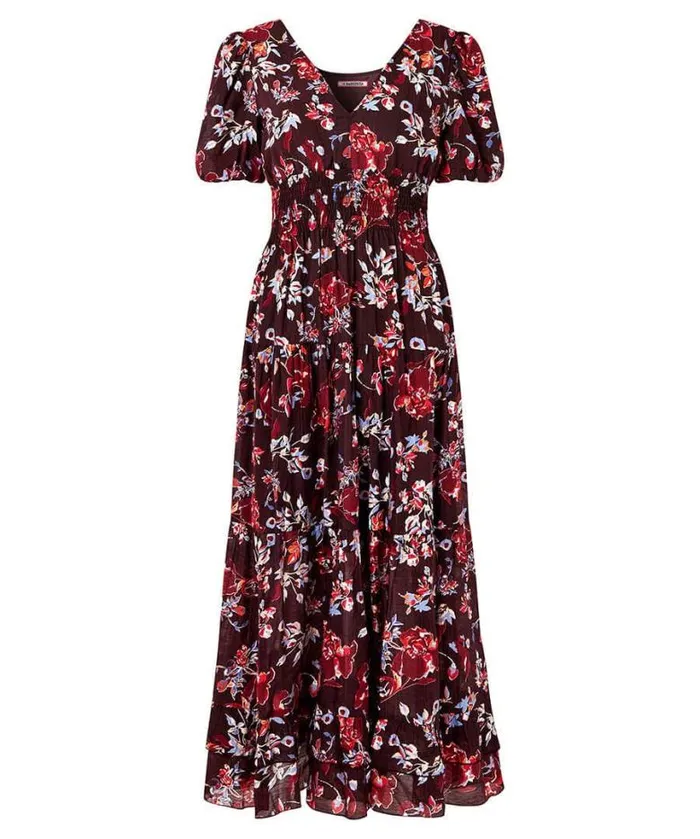 Joe Browns Dresses Women Prettiest Floral Dress Aubergine Joe Browns Dresses Women Prettiest Floral Dress Aubergine