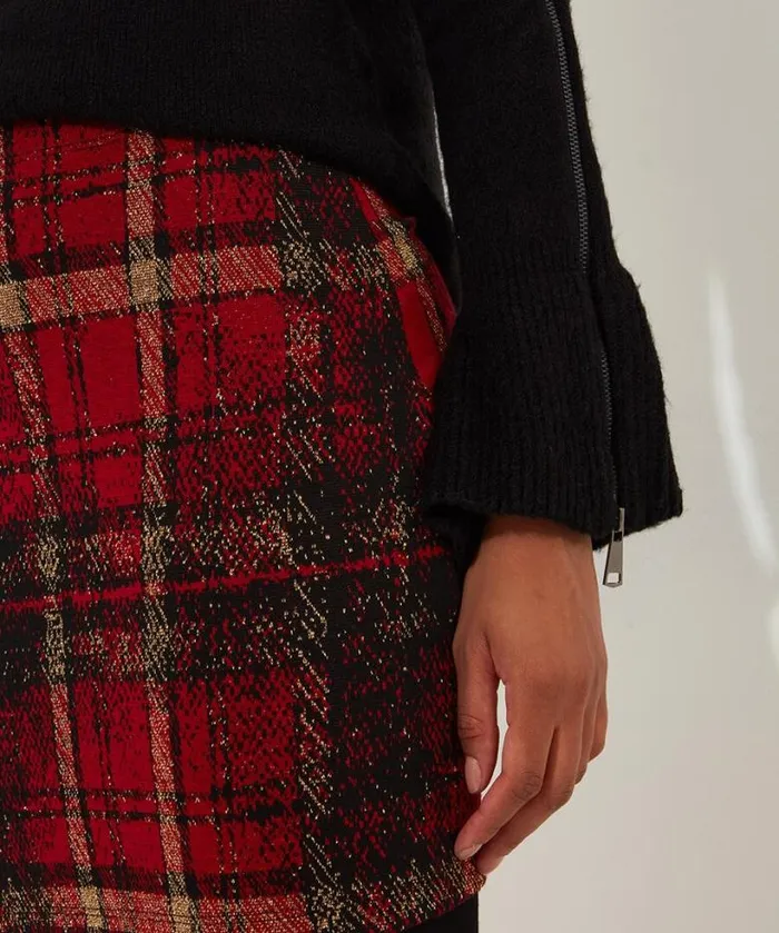 Joe Browns Jeans and Trousers Women Charming Check Skirted Legging Red Joe Browns Jeans and Trousers Women Charming Check Skirted Legging Red