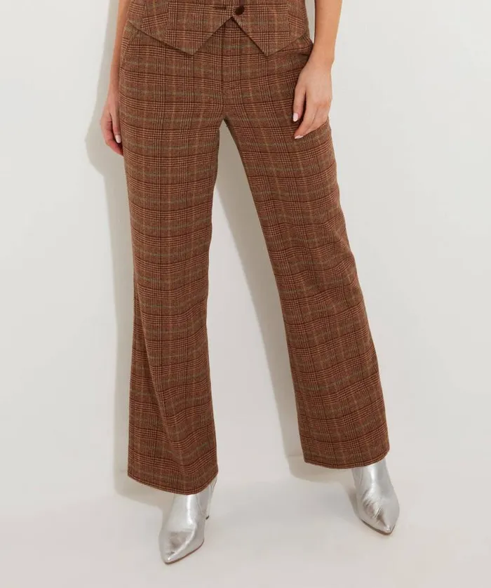 Joe Browns Jeans and Trousers Women Heritage Check Trousers Brown Joe Browns Jeans and Trousers Women Heritage Check Trousers Brown