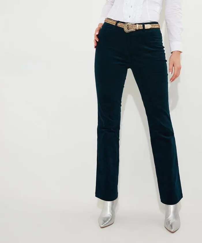 Joe Browns Jeans and Trousers Women Majestic Moleskin Trousers Teal Joe Browns Jeans and Trousers Women Majestic Moleskin Trousers Teal