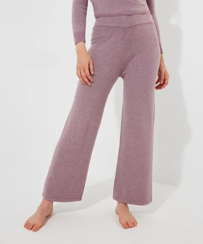 Joe Browns Knitwear and Cardigans Women Sloe Joes Wide Leg Knitted Trousers Purple Joe Browns Knitwear and Cardigans Women Sloe Joes Wide Leg Knitted Trousers Purple