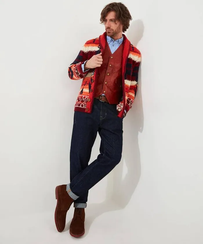 Joe Browns Knitwear Men Artisan Cardigan Sunset Joe Browns Knitwear Men Artisan Cardigan Sunset