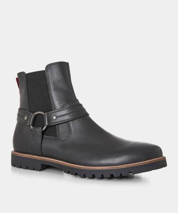 Joe Browns Shoes Boots and Trainers Men Eagle Pass Oiled Biker Boot Black Joe Browns Shoes Boots and Trainers Men Eagle Pass Oiled Biker Boot Black