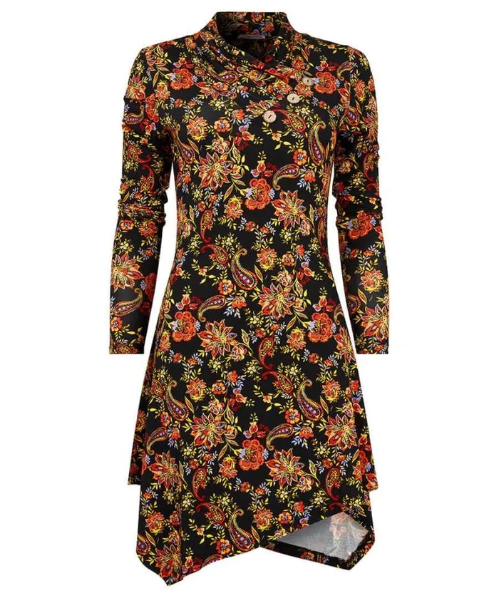 Joe Browns Tops Tunics and Blouses Women All New Button Printed Jersey Tunic Multi Joe Browns Tops Tunics and Blouses Women All New Button Printed Jersey Tunic Multi