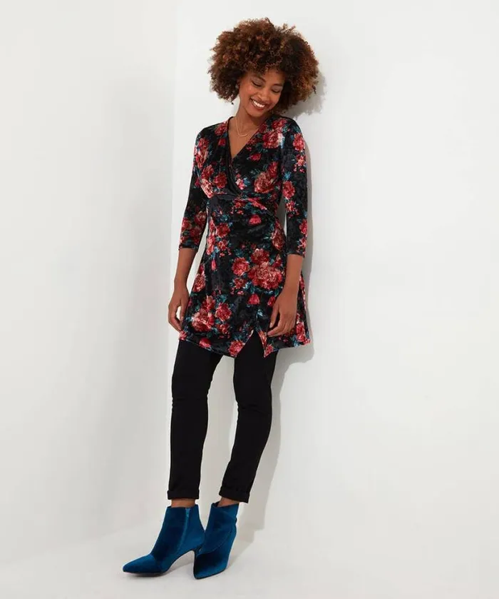 Joe Browns Tops Tunics and Blouses Women Favourite Festive Crushed Velour Tunic Berry Joe Browns Tops Tunics and Blouses Women Favourite Festive Crushed Velour Tunic Berry