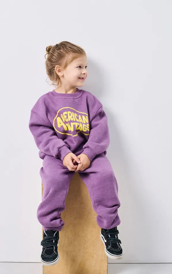 Joggers Doven Overdyed Fig Kids American Vintage Joggers