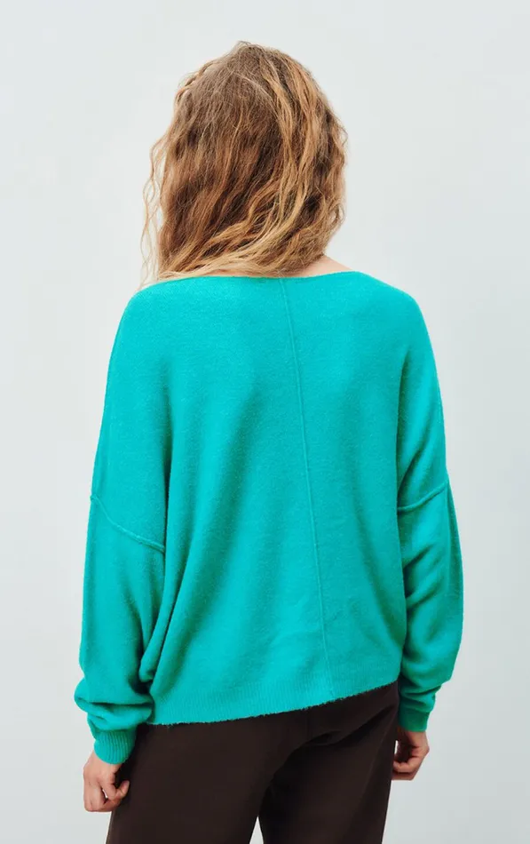 Jumper Damsville Aquatic Melange Women American Vintage Jumpers and Cardigans Jumper Damsville Aquatic Melange Women American Vintage Jumpers and Cardigans