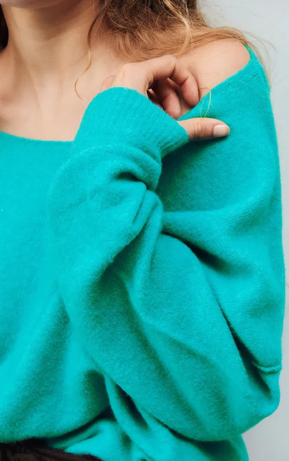 Jumper Damsville Aquatic Melange Women American Vintage Jumpers and Cardigans Jumper Damsville Aquatic Melange Women American Vintage Jumpers and Cardigans