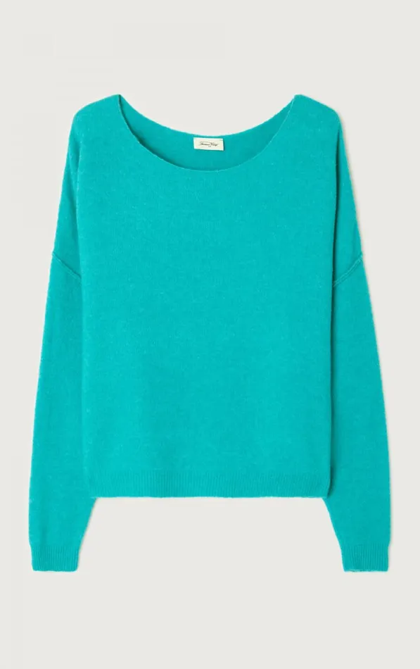 Jumper Damsville Aquatic Melange Women American Vintage Jumpers and Cardigans Jumper Damsville Aquatic Melange Women American Vintage Jumpers and Cardigans