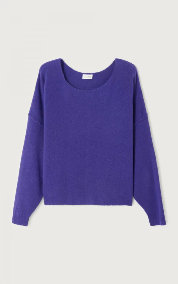 Jumper Damsville Purple Melange Women American Vintage Jumpers and Cardigans