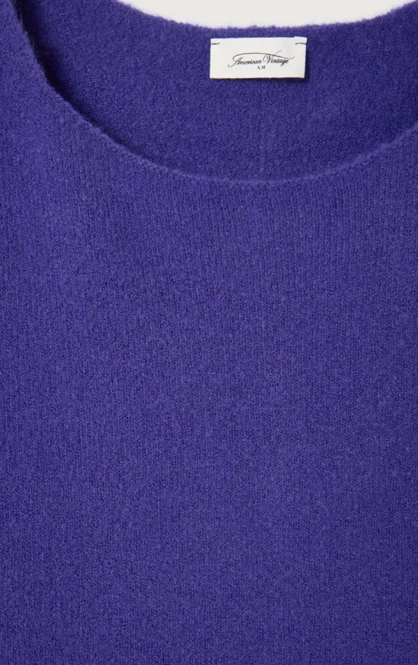Jumper Damsville Purple Melange Women American Vintage Jumpers and Cardigans Jumper Damsville Purple Melange Women American Vintage Jumpers and Cardigans