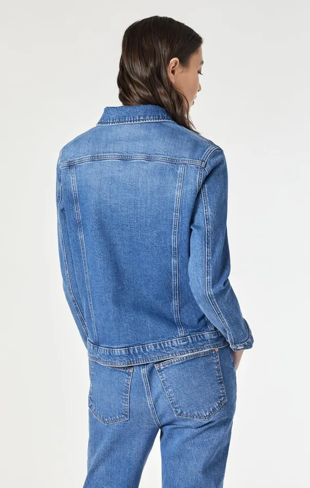 Katy Jacket In Dark Recycled Blue Women Mavi Jeans Jackets Katy Jacket In Dark Recycled Blue Women Mavi Jeans Jackets