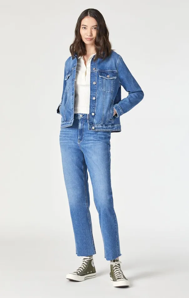 Katy Jacket In Dark Recycled Blue Women Mavi Jeans Jackets Katy Jacket In Dark Recycled Blue Women Mavi Jeans Jackets