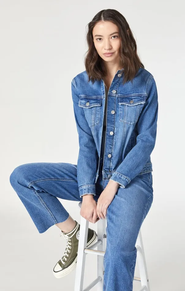 Katy Jacket In Dark Recycled Blue Women Mavi Jeans Jackets Katy Jacket In Dark Recycled Blue Women Mavi Jeans Jackets