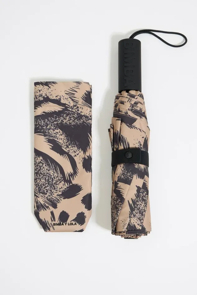 Khaki Animal Mix Umbrella Animal Mix Natural Women Bimba Y Lola Umbrellas Khaki Animal Mix Umbrella Animal Mix Natural Women Bimba Y Lola Umbrellas