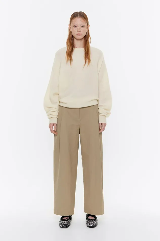 Khaki Darted Carrot Leg Trousers Khaki Women Bimba Y Lola Trousers