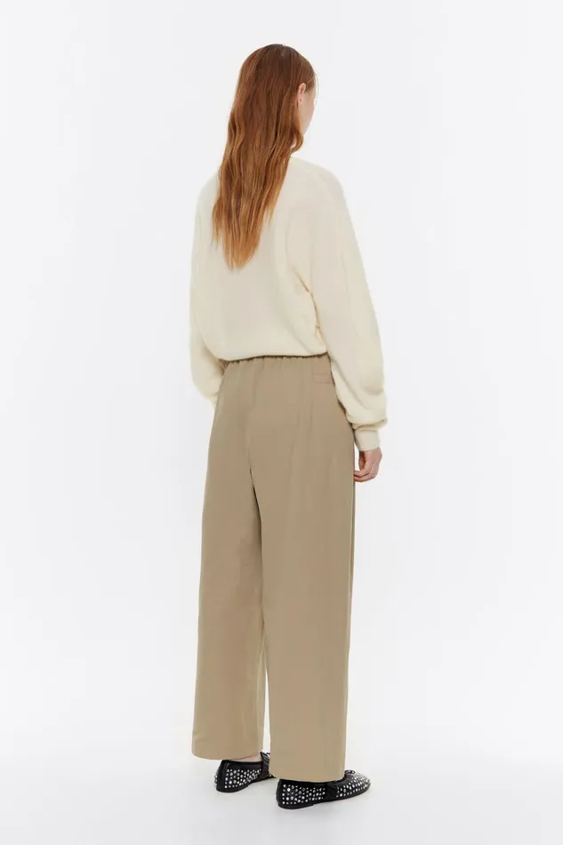 Khaki Darted Carrot Leg Trousers Khaki Women Bimba Y Lola Trousers Khaki Darted Carrot Leg Trousers Khaki Women Bimba Y Lola Trousers