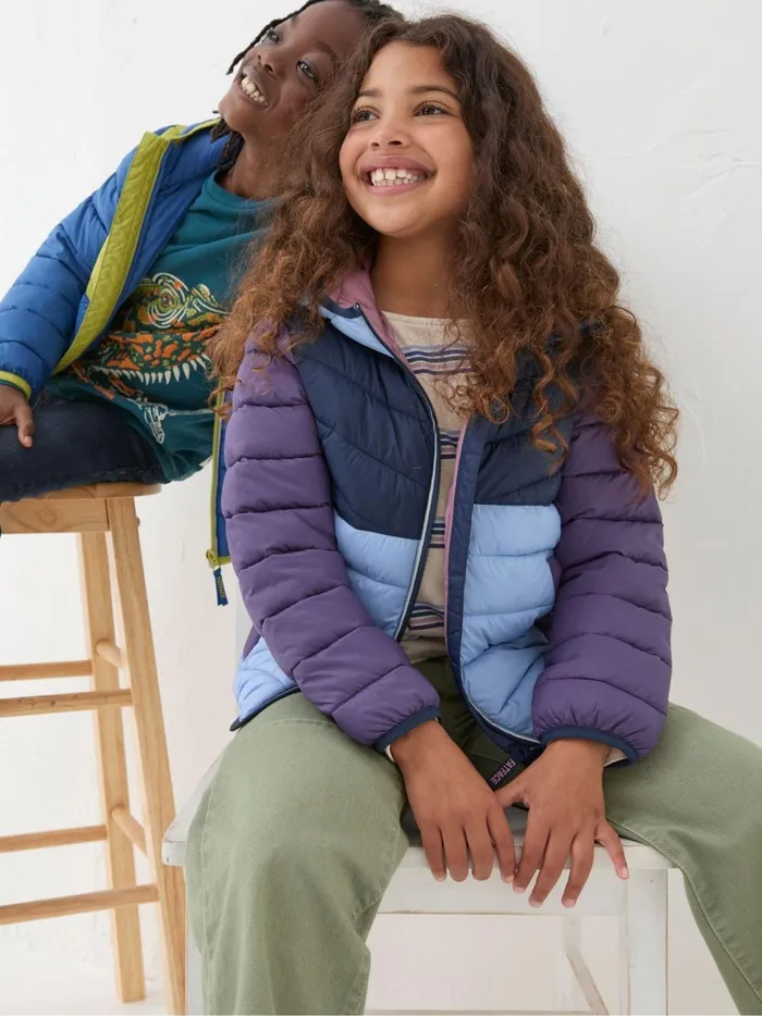 Kids Coats and Jackets Fat Face Poppy Purple Padded Jacket