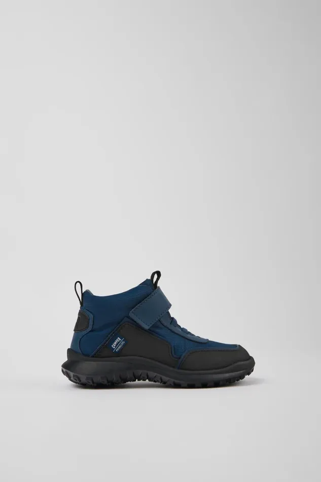 Kids CRCLR Dark Blue Textile And Leather Ankle Boots For Kids Camper Boots Kids CRCLR Dark Blue Textile And Leather Ankle Boots For Kids Camper Boots