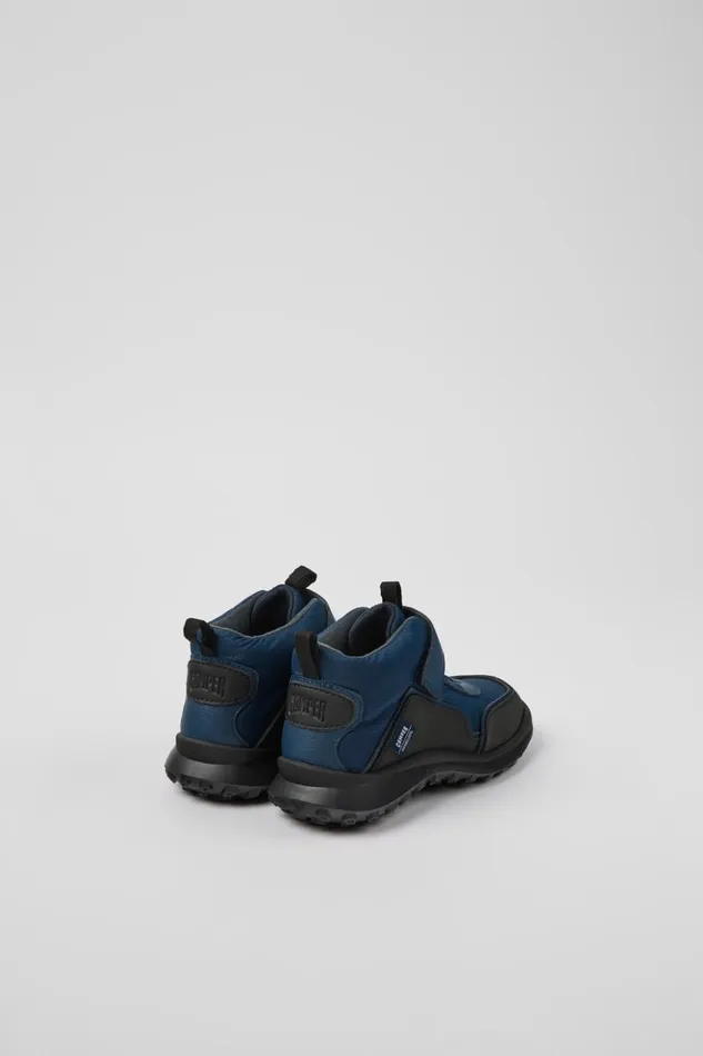 Kids CRCLR Dark Blue Textile And Leather Ankle Boots For Kids Camper Boots Kids CRCLR Dark Blue Textile And Leather Ankle Boots For Kids Camper Boots