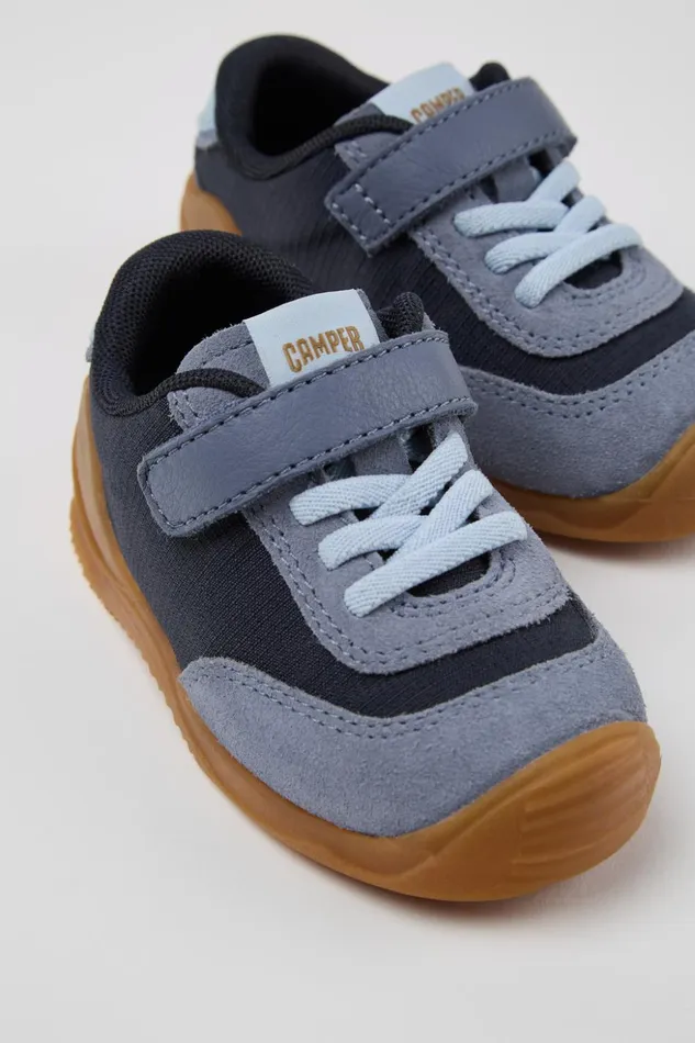 Kids Dadda Blue Textile And Nubuck Sneakers For Kids Camper Sneakers