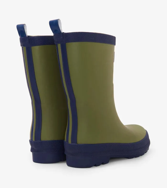 Kids Forest Green Matte Rain Boots Hatley
