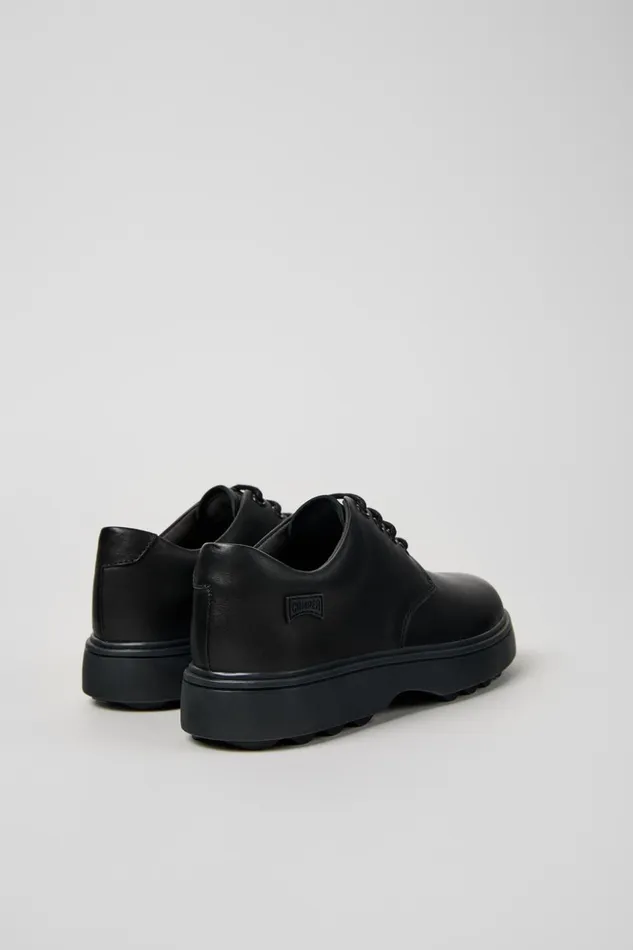 Kids Norte Black Leather Laceup Shoes For Kids Camper Casual Shoes Kids Norte Black Leather Laceup Shoes For Kids Camper Casual Shoes