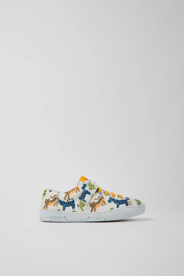 Kids Peu Touring Multicolored Textile Shoes For Kids Camper Hook And Loop Kids Peu Touring Multicolored Textile Shoes For Kids Camper Hook And Loop