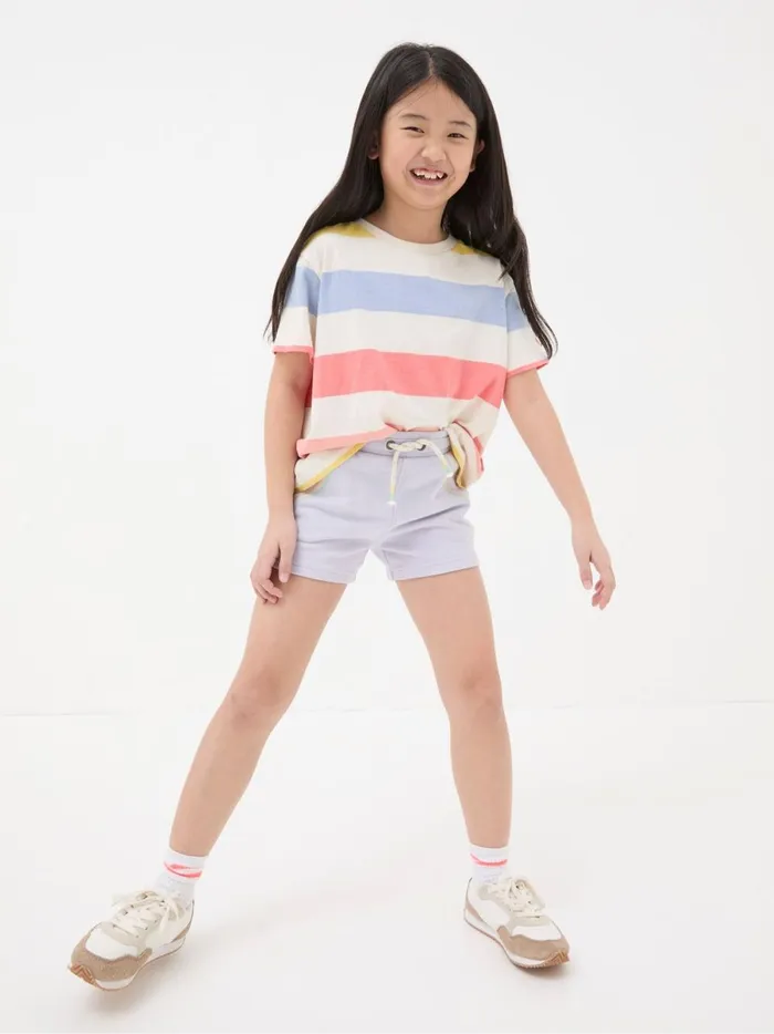 Kids Shorts Fat Face Luna Purple Sweat Shorts