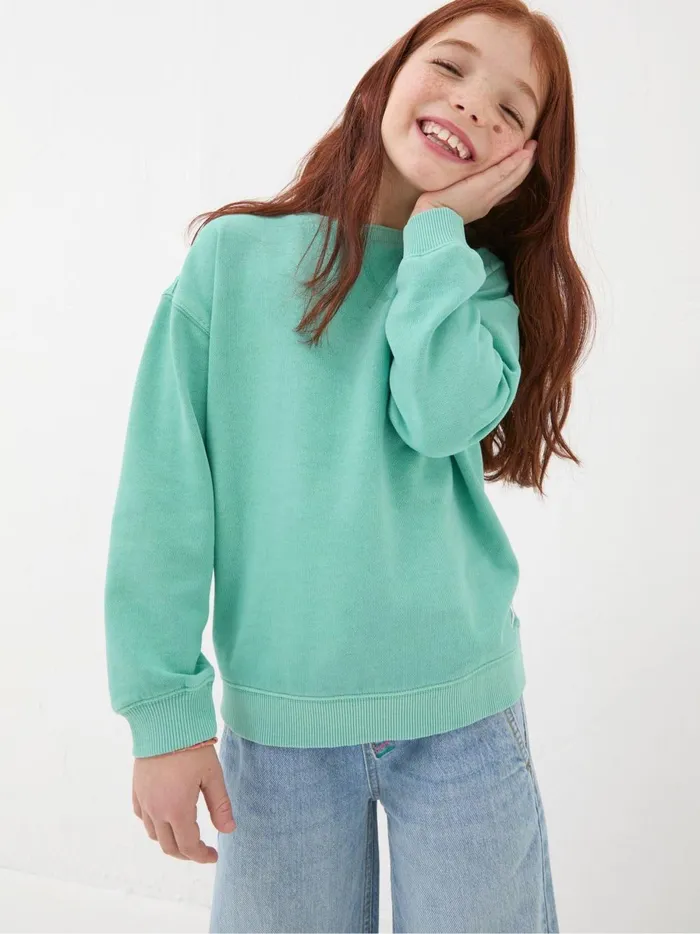 Kids Sweatshirts and Hoodies Fat Face Tilbury Green Crew Sweatshirt