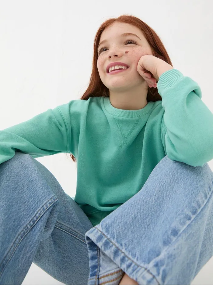 Kids Sweatshirts and Hoodies Fat Face Tilbury Green Crew Sweatshirt