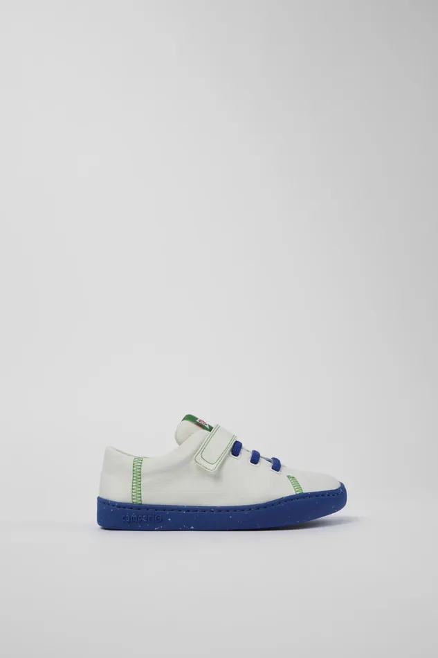 Kids Twins White Textile Slipon Camper Sneakers Kids Twins White Textile Slipon Camper Sneakers