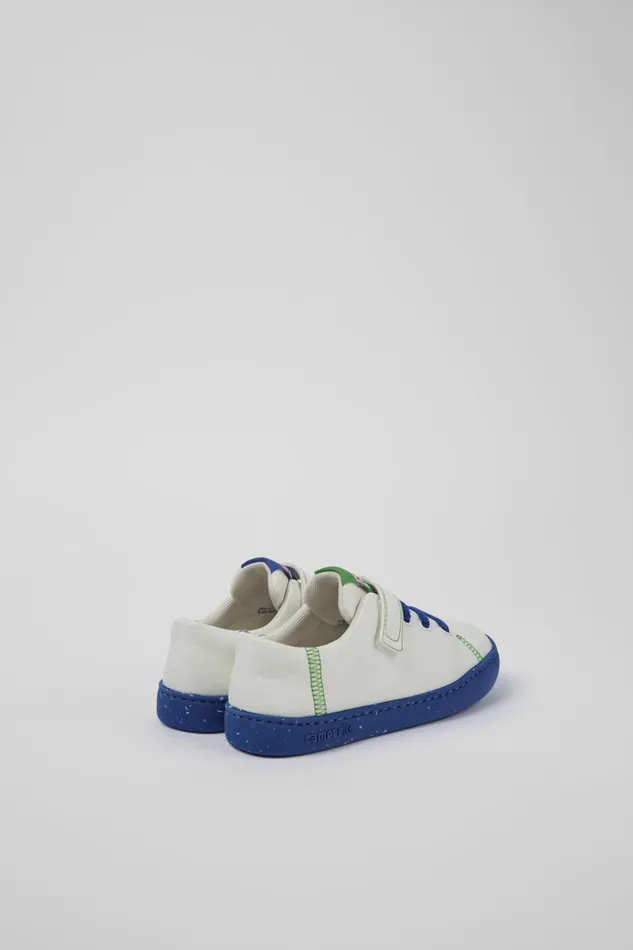 Kids Twins White Textile Slipon Camper Sneakers Kids Twins White Textile Slipon Camper Sneakers