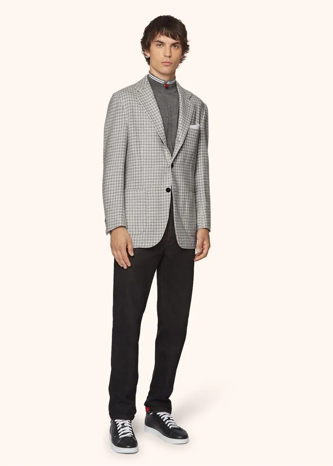 Kiton Jackets HOUNDSTOOTH CASHMERE BLAZER 8211 Men Kiton Jackets HOUNDSTOOTH CASHMERE BLAZER 8211 Men