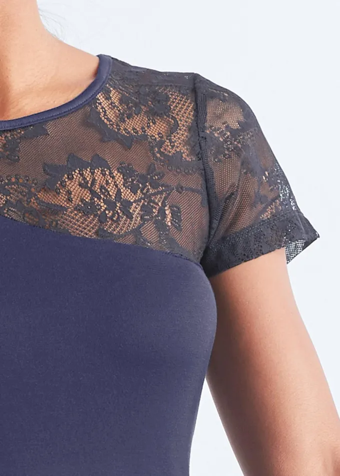 LACE DETAIL TOP Navy Women VENUS Night Out Tops