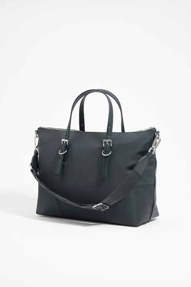 Large Lead Gray Nylon Shopper Bag Lead Grey Women Bimba Y Lola Shoppers Large Lead Gray Nylon Shopper Bag Lead Grey Women Bimba Y Lola Shoppers