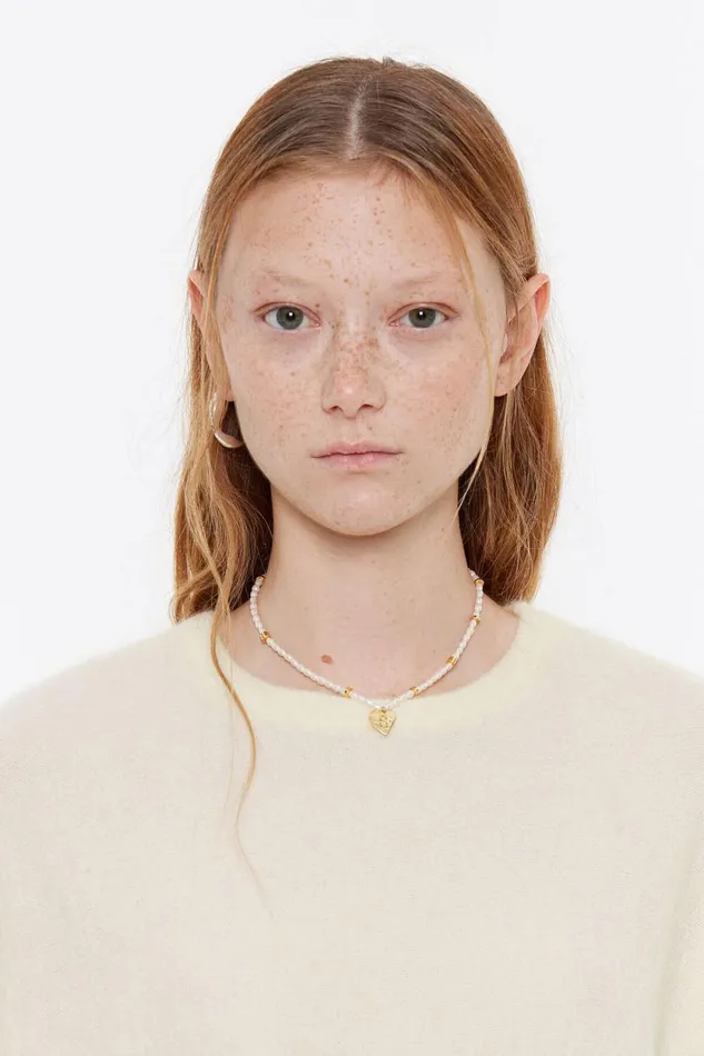 Letter S Heart And Pearl Necklace Gold Women Bimba Y Lola Alphabet Letter S Heart And Pearl Necklace Gold Women Bimba Y Lola Alphabet
