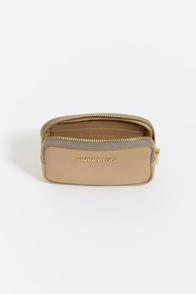 Light Camel Nylon Coin Purse Light Camel Women Bimba Y Lola Wallets And Coin Purses