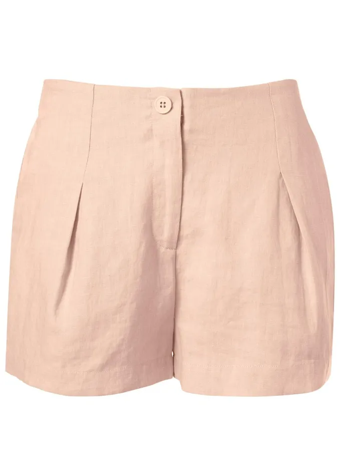 LINEN SHORTS Light Pink Women VENUS Shorts