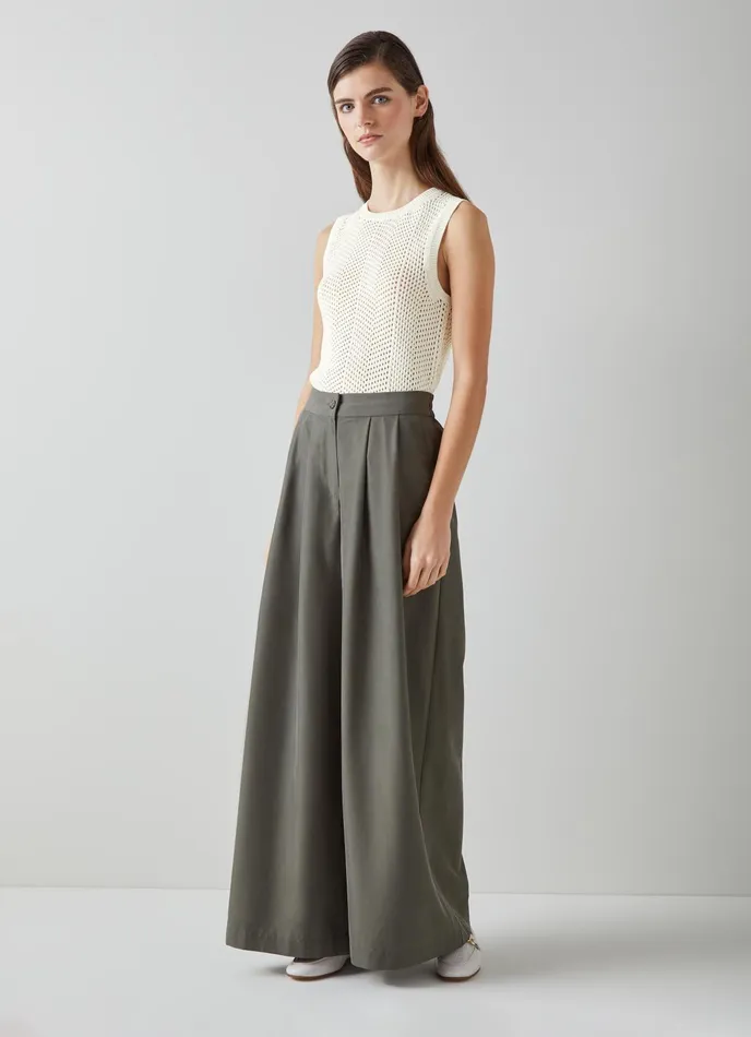 LK Bennett Ava White CottonRich Knitted Tank Top Women Knitwear