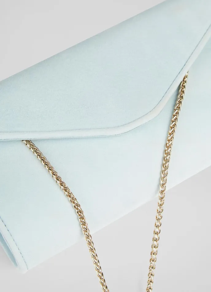 LK Bennett Dominica Beige Suede Clutch Bag Women Clutch Bags